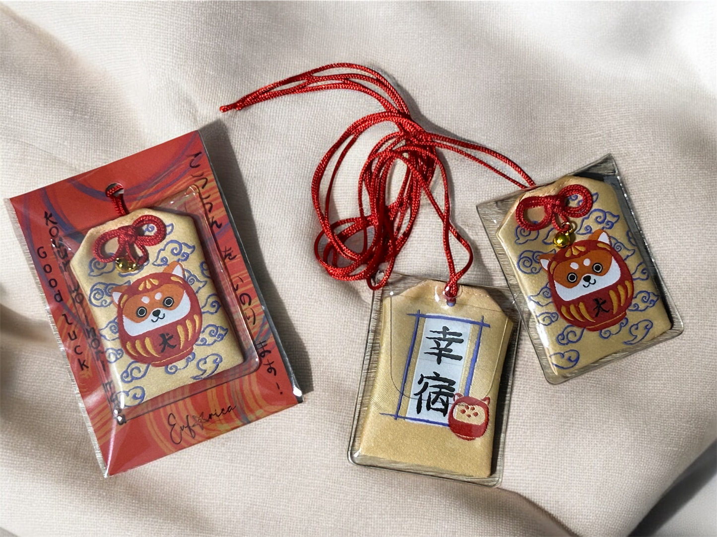 🌸 Omamori portafortuna akita shiba inu 🌸