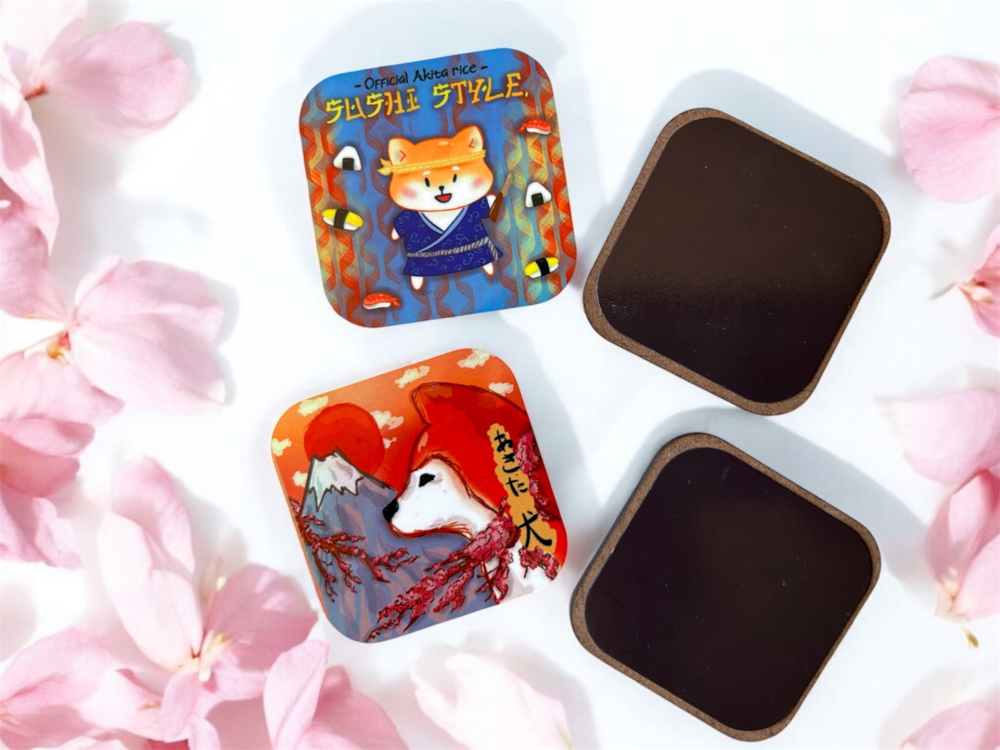 🐕Coppia di calamite AKITA ONLUS RESCUE🐕