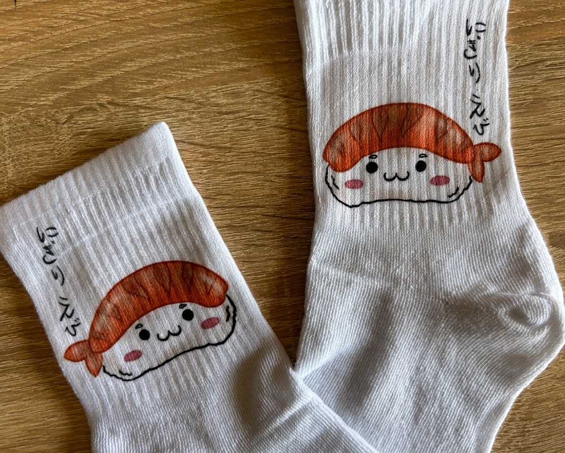Calzini Nigiri Ebi Sushi - Unisex taglia unica