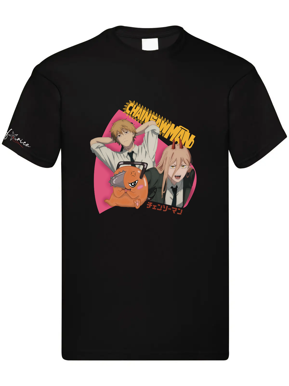 T-shirt unisex Chainsow Man Trio del chaos - Anime manga fanmade