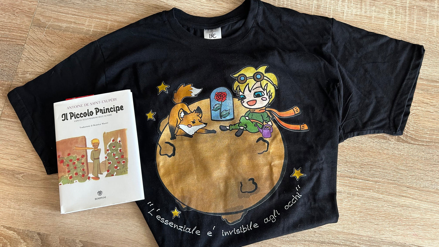🌸 T-shirt Unisex ''Il Piccolo Principe'' – L'essenziale è invisibile agli occhi 🌸