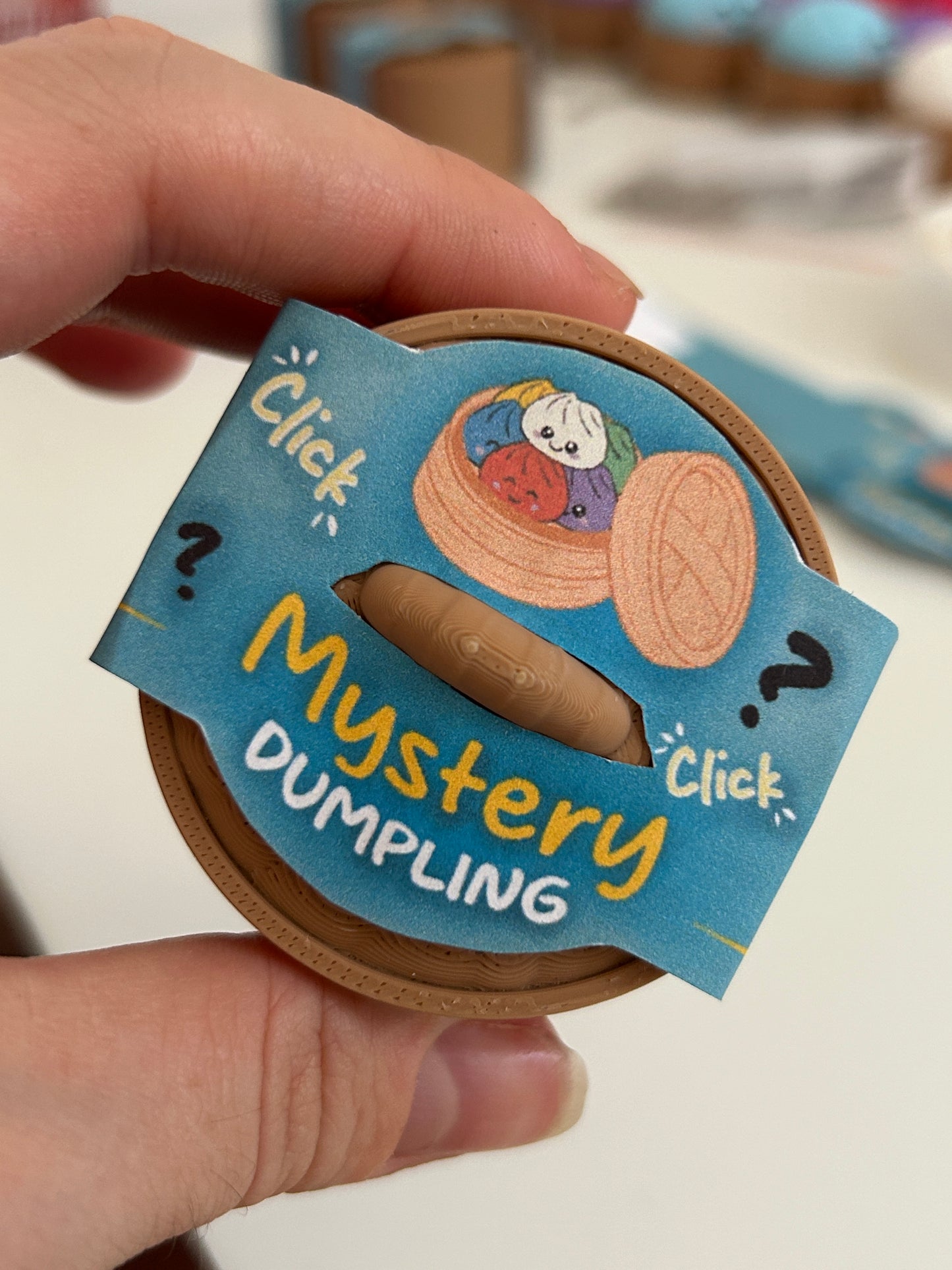 Dumpling Mystery Clicker – Fidget Antistress Kawaii Portachiavi 3D